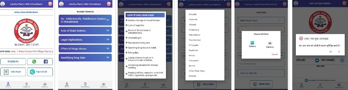 Lakshya Nasha Mukt Uttarakhand App – project by SV Infotech Software Solutions